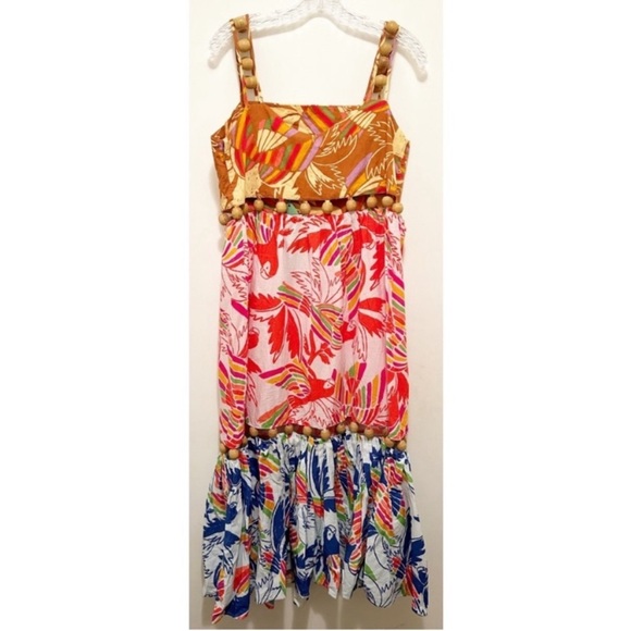 Farm Rio NWT Birds & Beads Maxi Dress - Picture 10 of 14